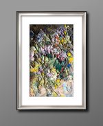 YELLOW LAVENDER FLORAL ORIGINAL OIL PAINTING