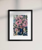 PINK FLORAL VASE ORIGINAL OIL PAINTING